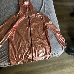 Metallic Pink Hooded Jacket
